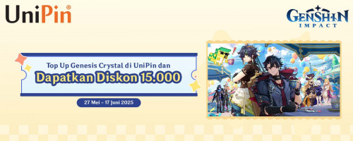 [Genshin Impact] Top Up Genesis Crystal di UniPin & Raih Diskon 15.000!